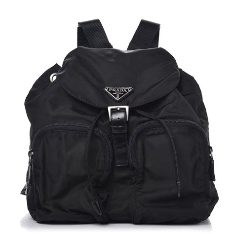 prada small nylon backpack - black